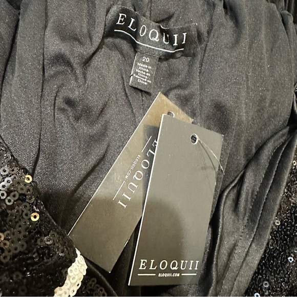 Eloquii Black Sequin Wide-Leg Pants – Size 20 (NWT) - Picture 8 of 8